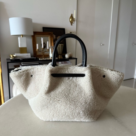 DEMELLIER New York Midi Shearling Tote Bag - Picture 2 of 5